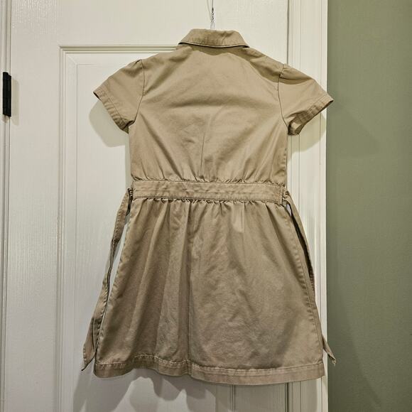 Cat & Jack Girls' Khaki Short Sleeve Uniform Safari Dress Size 8 - Picture 7 of 7